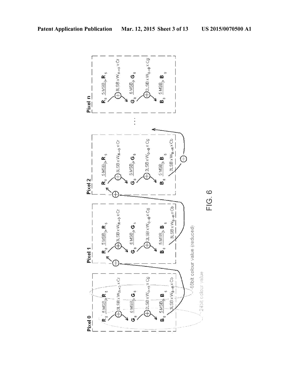 VEHICLE VISION SYSTEM WITH REDUCED IMAGE COLOR DATA PROCESSING BY USE OF     DITHERING - diagram, schematic, and image 04