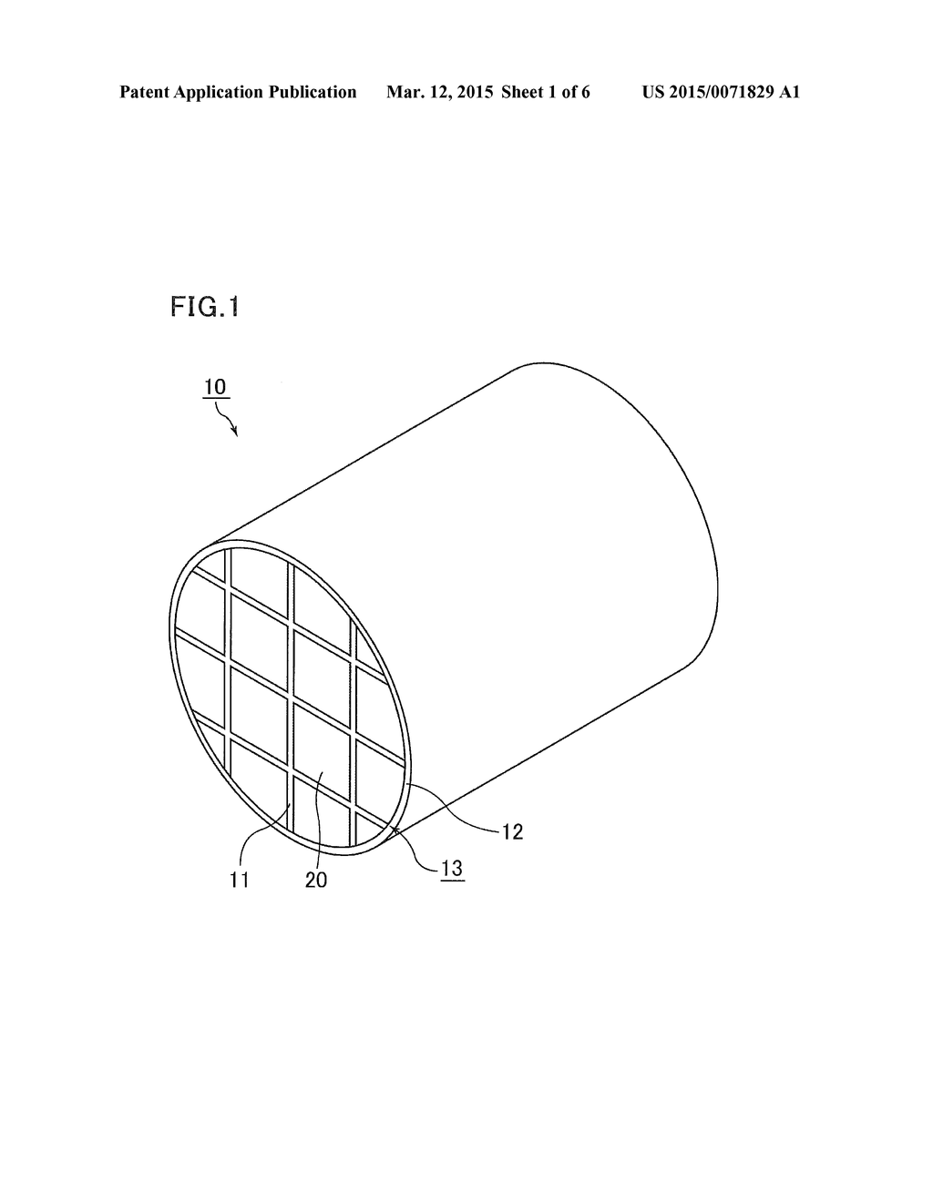 HONEYCOMB FILTER, EXHAUST GAS PURIFYING APPARATUS, AND METHOD FOR     PURIFYING EXHAUST GAS - diagram, schematic, and image 02