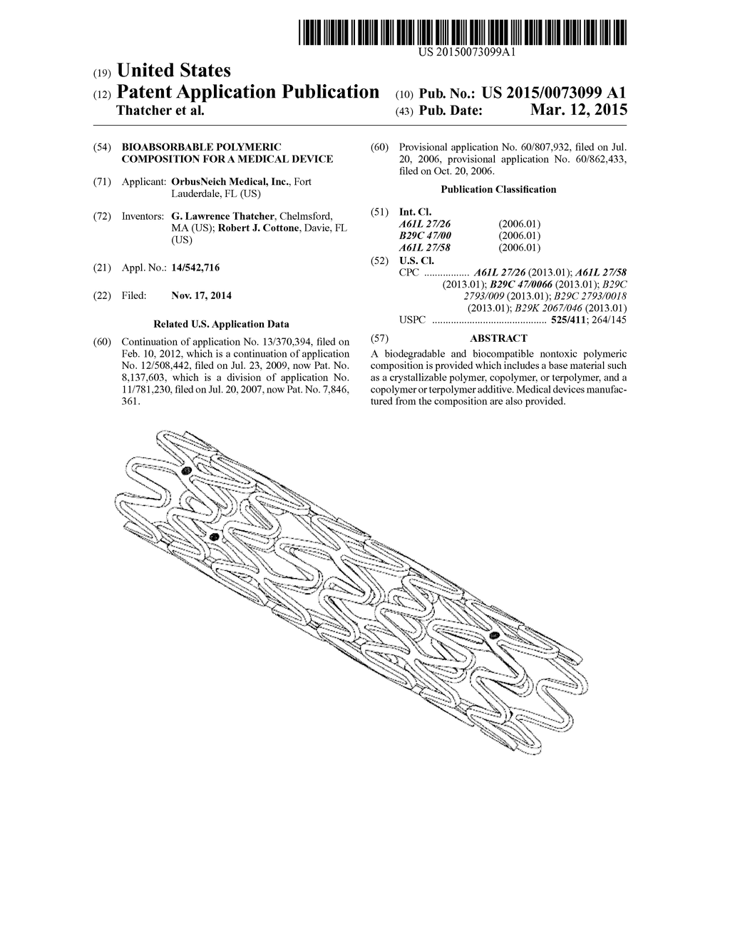 Bioabsorbable Polymeric Composition for a Medical Device - diagram, schematic, and image 01