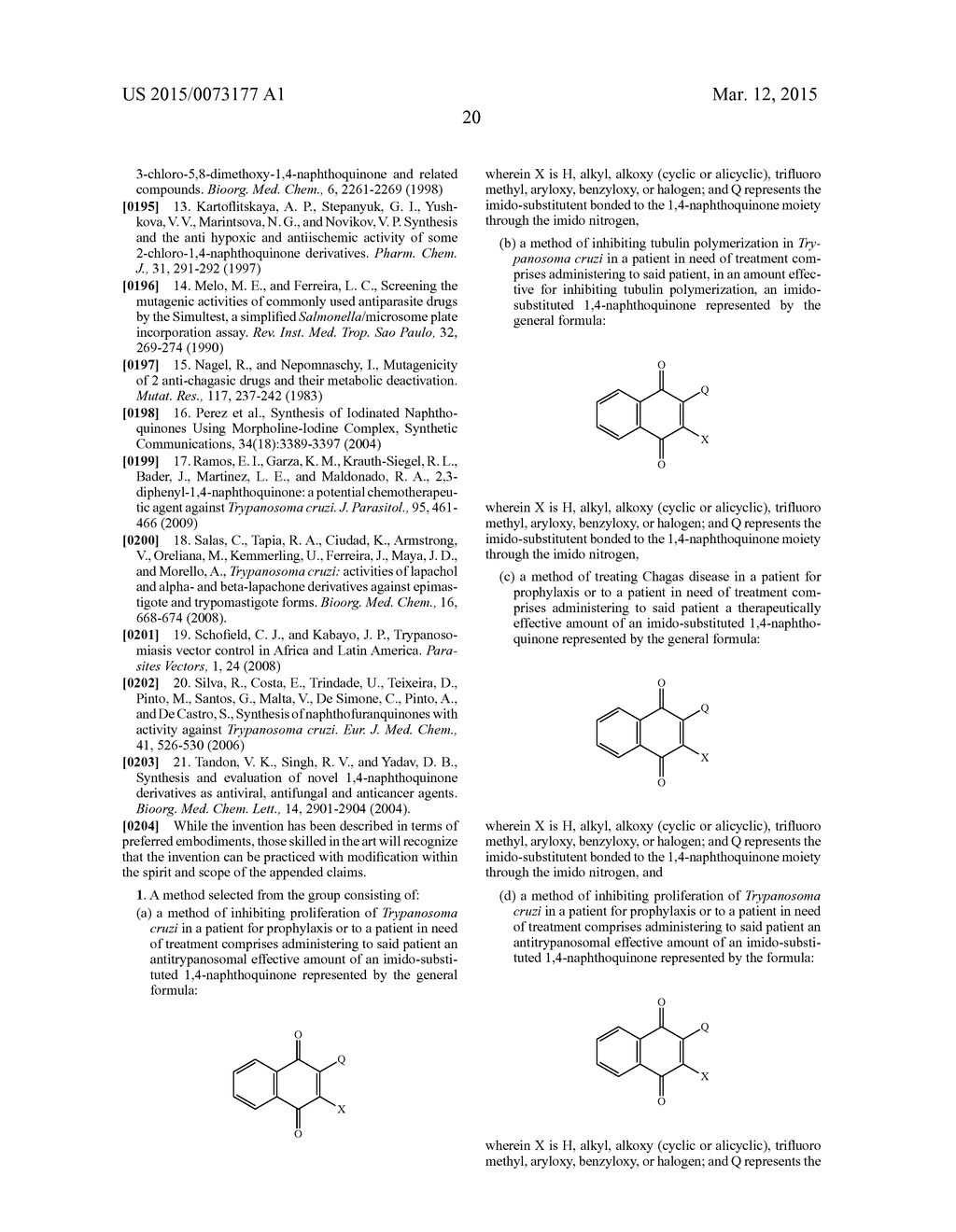 METHOD FOR INHIBITING TRYPANOSOMA CRUZI - diagram, schematic, and image 50