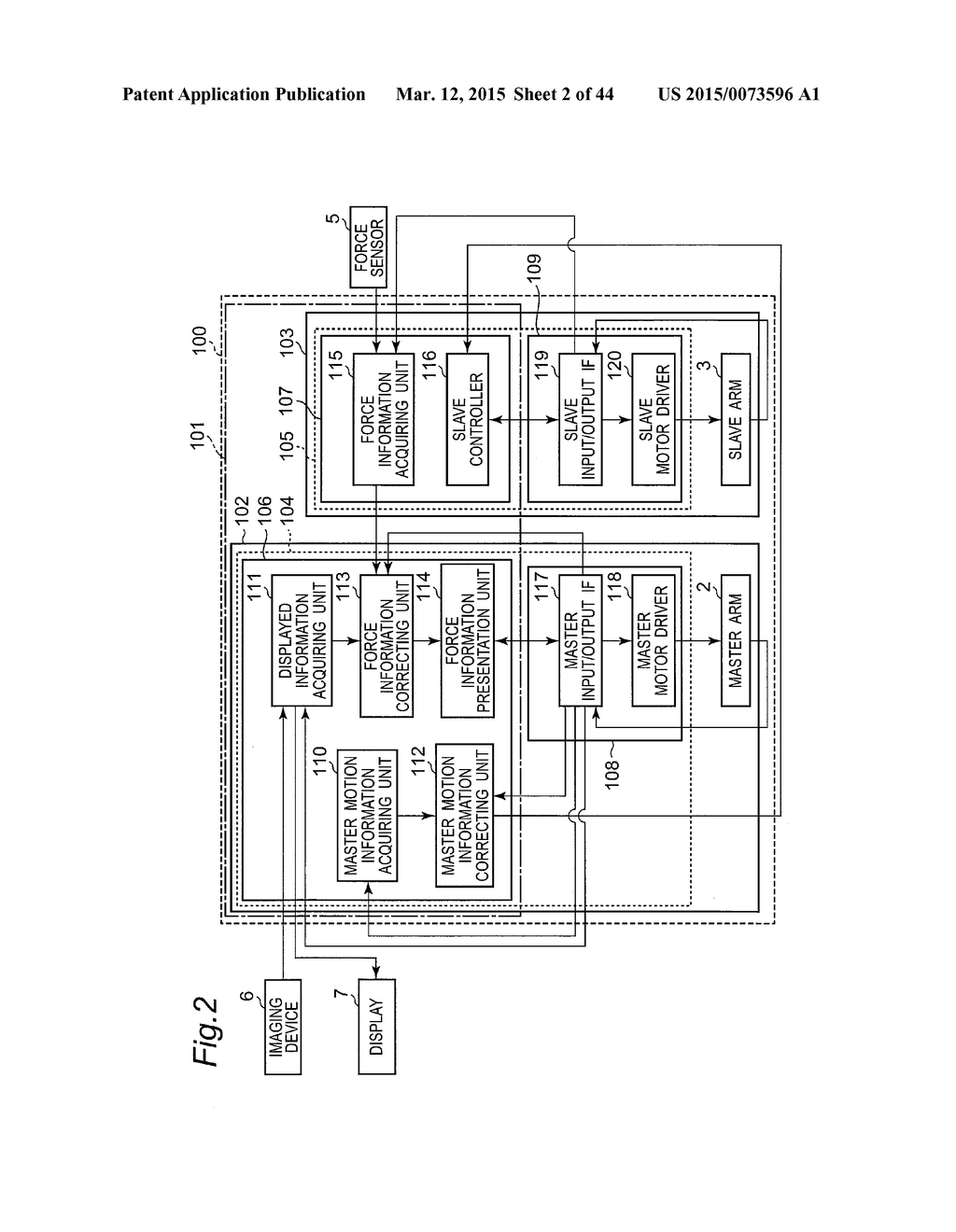 CONTROL APPARATUS AND CONTROL METHOD FOR MASTER SLAVE ROBOT, ROBOT,     CONTROL PROGRAM FOR MASTER SLAVE ROBOT, AND INTEGRATED ELECTRONIC CIRCUIT     FOR CONTROL OF MASTER SLAVE ROBOT - diagram, schematic, and image 03