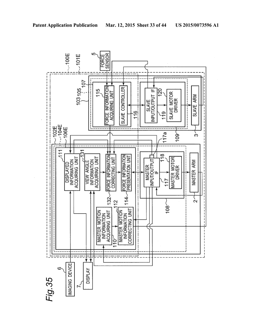 CONTROL APPARATUS AND CONTROL METHOD FOR MASTER SLAVE ROBOT, ROBOT,     CONTROL PROGRAM FOR MASTER SLAVE ROBOT, AND INTEGRATED ELECTRONIC CIRCUIT     FOR CONTROL OF MASTER SLAVE ROBOT - diagram, schematic, and image 34