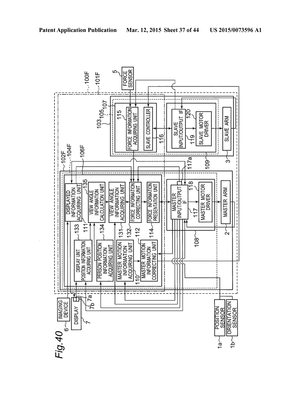 CONTROL APPARATUS AND CONTROL METHOD FOR MASTER SLAVE ROBOT, ROBOT,     CONTROL PROGRAM FOR MASTER SLAVE ROBOT, AND INTEGRATED ELECTRONIC CIRCUIT     FOR CONTROL OF MASTER SLAVE ROBOT - diagram, schematic, and image 38