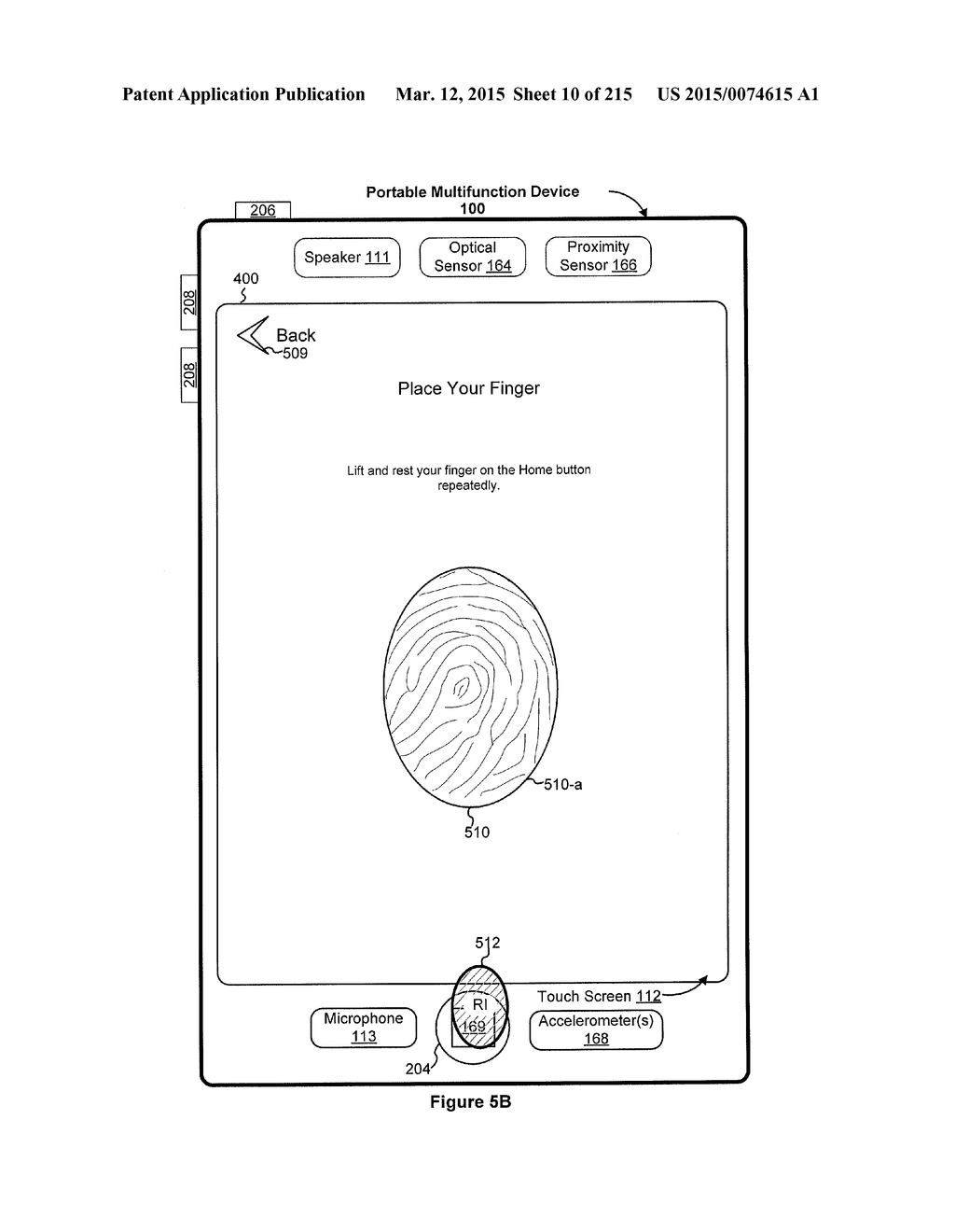 DEVICE, METHOD, AND GRAPHICAL USER INTERFACE FOR MANIPULATING USER     INTERFACES BASED ON FINGERPRINT SENSOR INPUTS - diagram, schematic, and image 11
