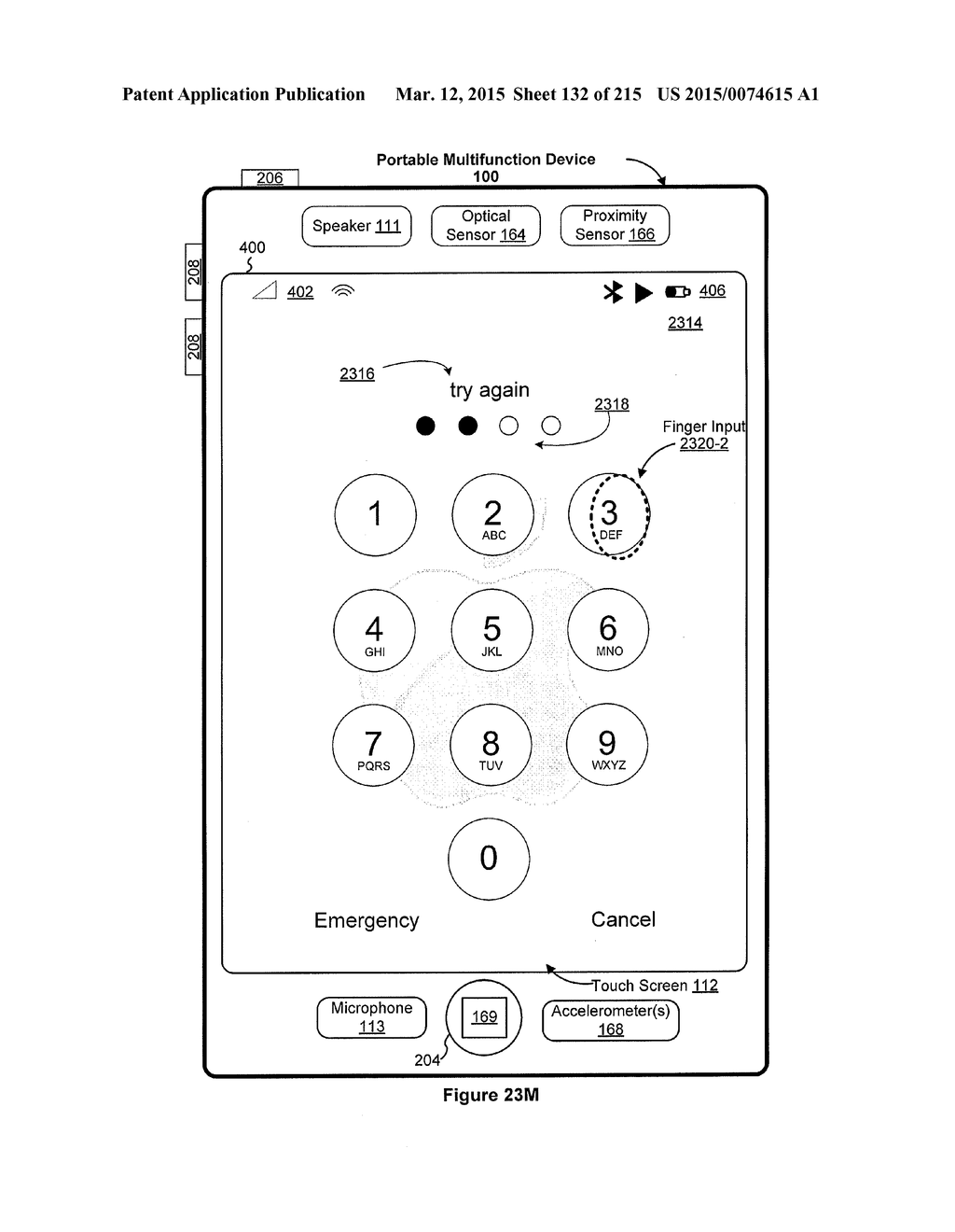 DEVICE, METHOD, AND GRAPHICAL USER INTERFACE FOR MANIPULATING USER     INTERFACES BASED ON FINGERPRINT SENSOR INPUTS - diagram, schematic, and image 133
