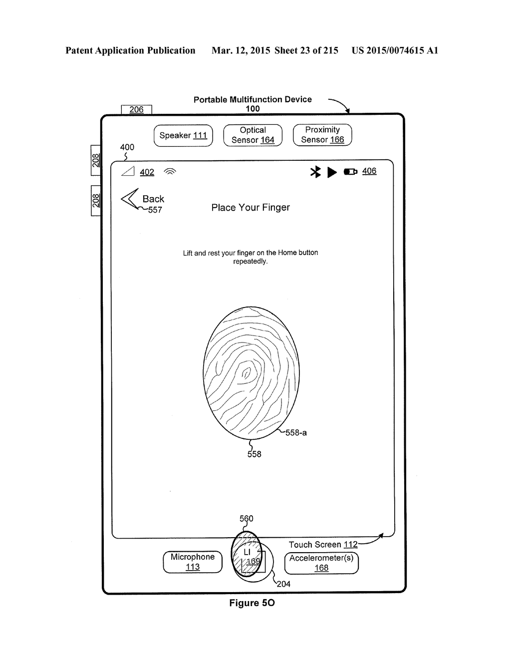 DEVICE, METHOD, AND GRAPHICAL USER INTERFACE FOR MANIPULATING USER     INTERFACES BASED ON FINGERPRINT SENSOR INPUTS - diagram, schematic, and image 24