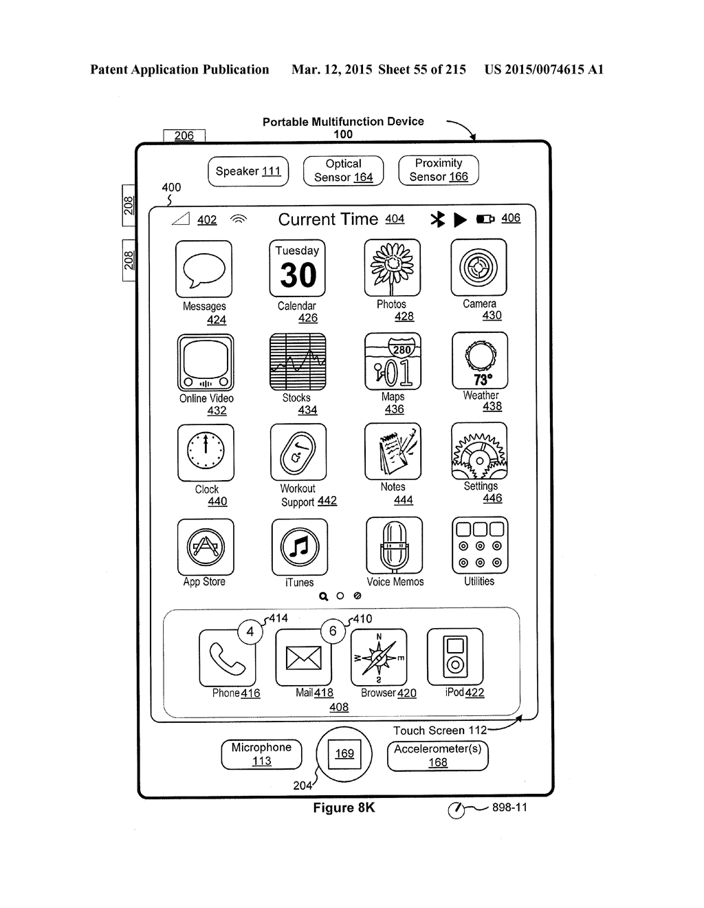 DEVICE, METHOD, AND GRAPHICAL USER INTERFACE FOR MANIPULATING USER     INTERFACES BASED ON FINGERPRINT SENSOR INPUTS - diagram, schematic, and image 56