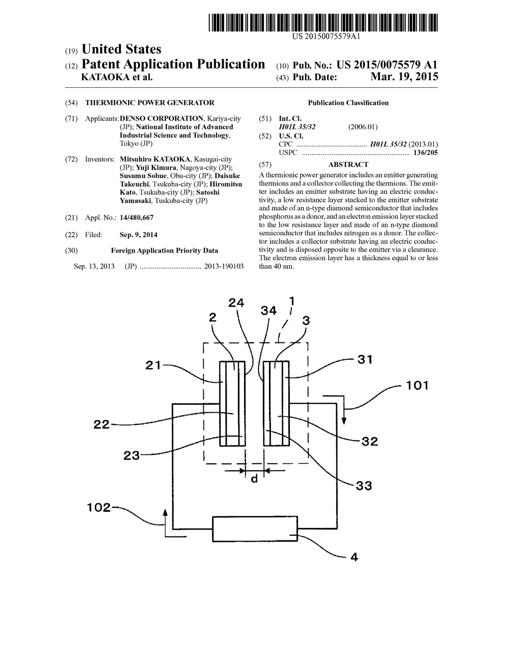 THERMIONIC POWER GENERATOR - diagram, schematic, and image 01