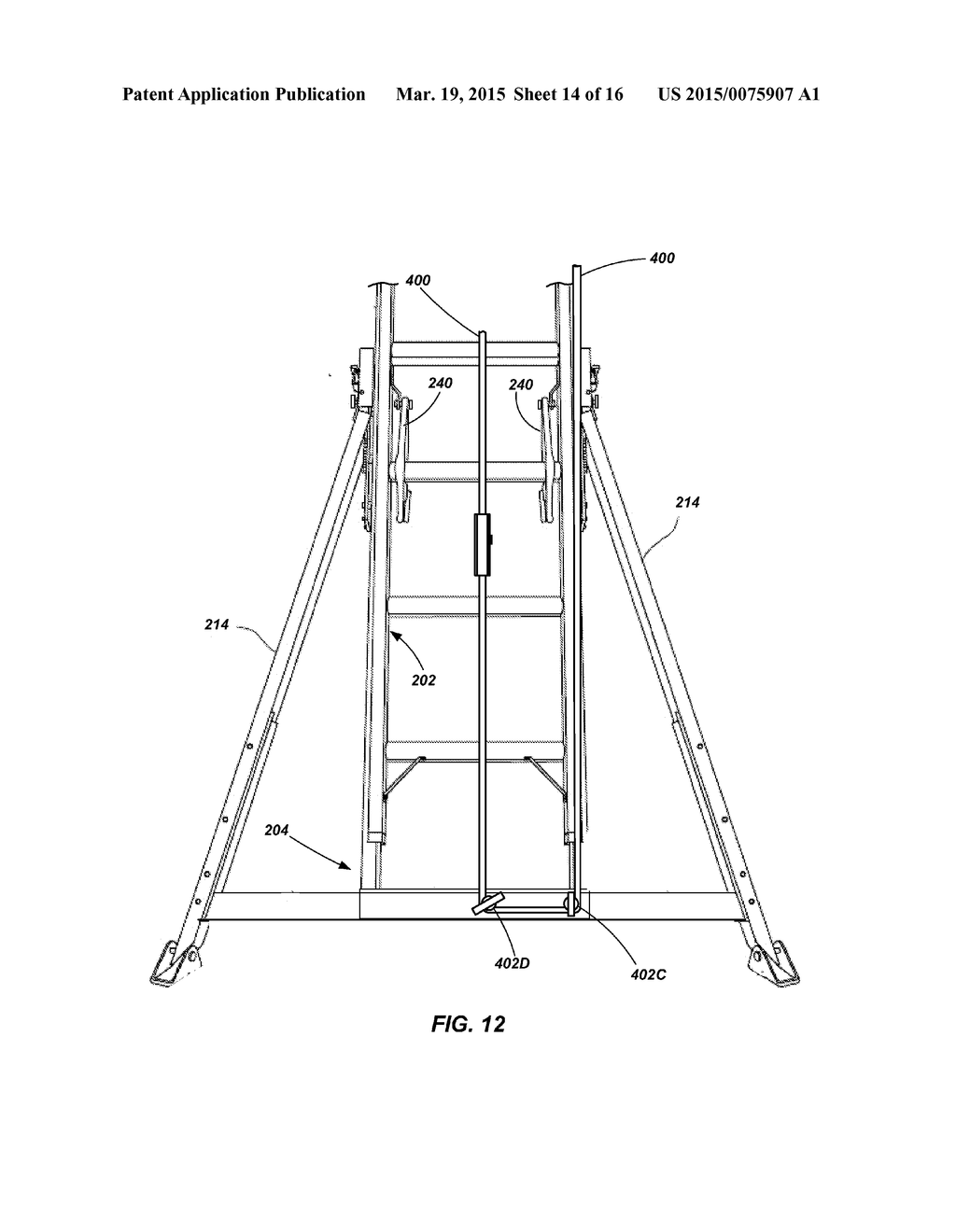 LADDERS INCLUDING ROPE AND PULLEY SYSTEM AND FALL PROTECTION DEVICE - diagram, schematic, and image 15