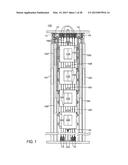 SYSTEM HAVING A PLURALITY OF ELEVATOR CABS AND COUNTERWEIGHTS THAT MOVE     INDEPENDENTLY IN DIFFERENT SECTIONS OF A HOISTWAY diagram and image