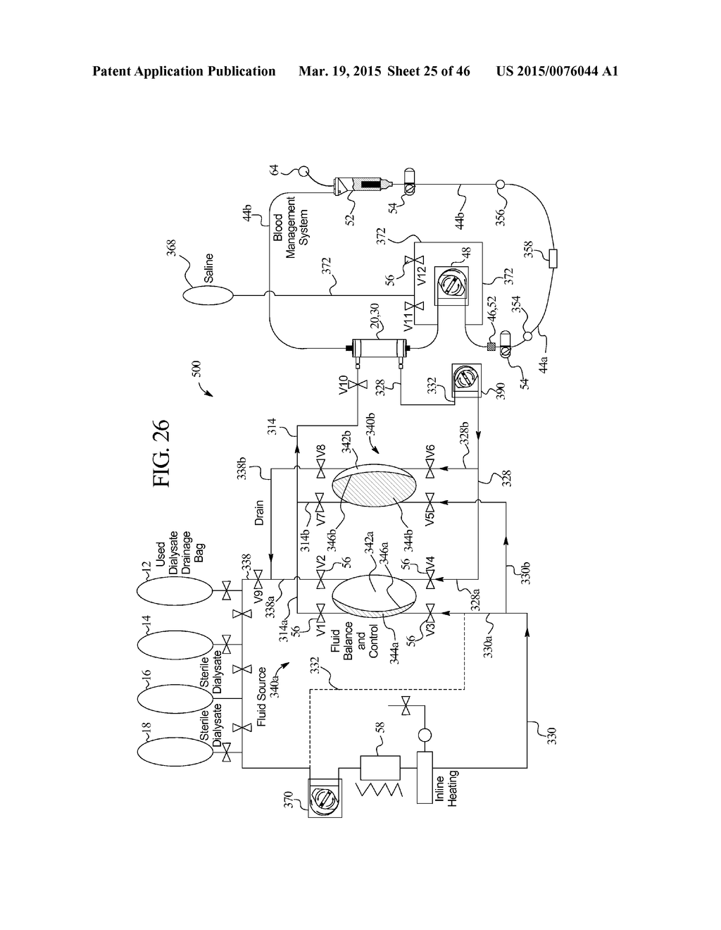 HEMODIALYSIS SYSTEM INCLUDING A DISPOSABLE CASSETTE - diagram, schematic, and image 26