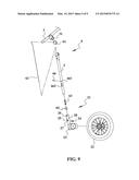 JOGGING STROLLER FRAME WITH A WHEELS AUTOMATIC FLATTENING FOLDING     MECHANISM diagram and image