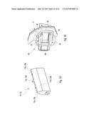 COUPLING DEVICE FOR RELEASABLY CONNECTING A PIVOTABLY MOUNTED BODY PART,     SUCH AS A VEHICLE DOOR, TAILGATE OR HOOD TO A VEHICLE STRUCTURAL PART OF     A MOTOR VEHICLE BODY diagram and image