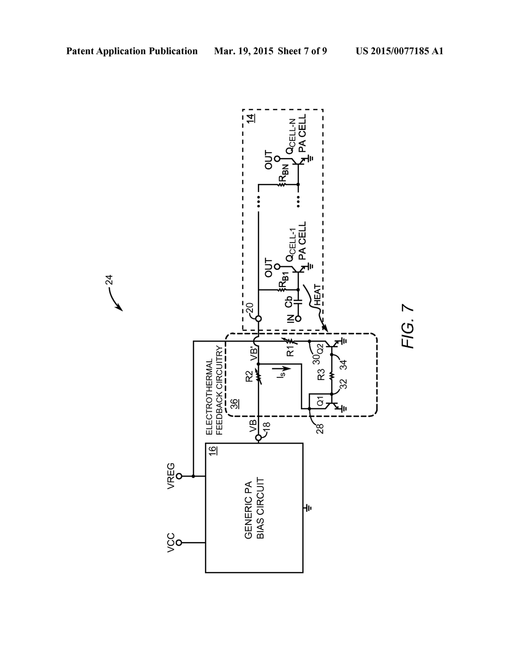 POWER AMPLIFIER (PA) SYSTEM WITH ELECTROTHERMAL FEEDBACK CIRCUITRY FOR PA     GAIN CORRECTION - diagram, schematic, and image 08