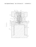 HOT RUNNER NOZZLE, METAL MOLD EQUIPPED WITH HOT RUNNER NOZZLE, AND MOLDING     METHOD AND MOLDED PRODUCT PROVIDED BY METAL MOLD diagram and image