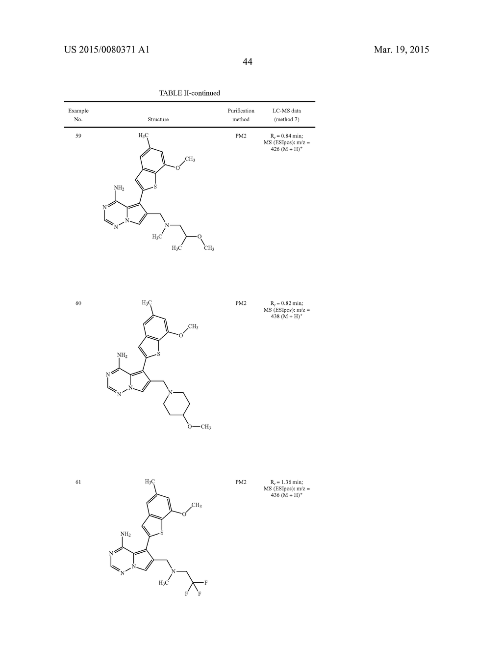 SUBSTITUTED BENZOTHIENYL - PYRROLOTRIAZINES AND USES THEREOF IN THE     TREATMENT CANCER - diagram, schematic, and image 45