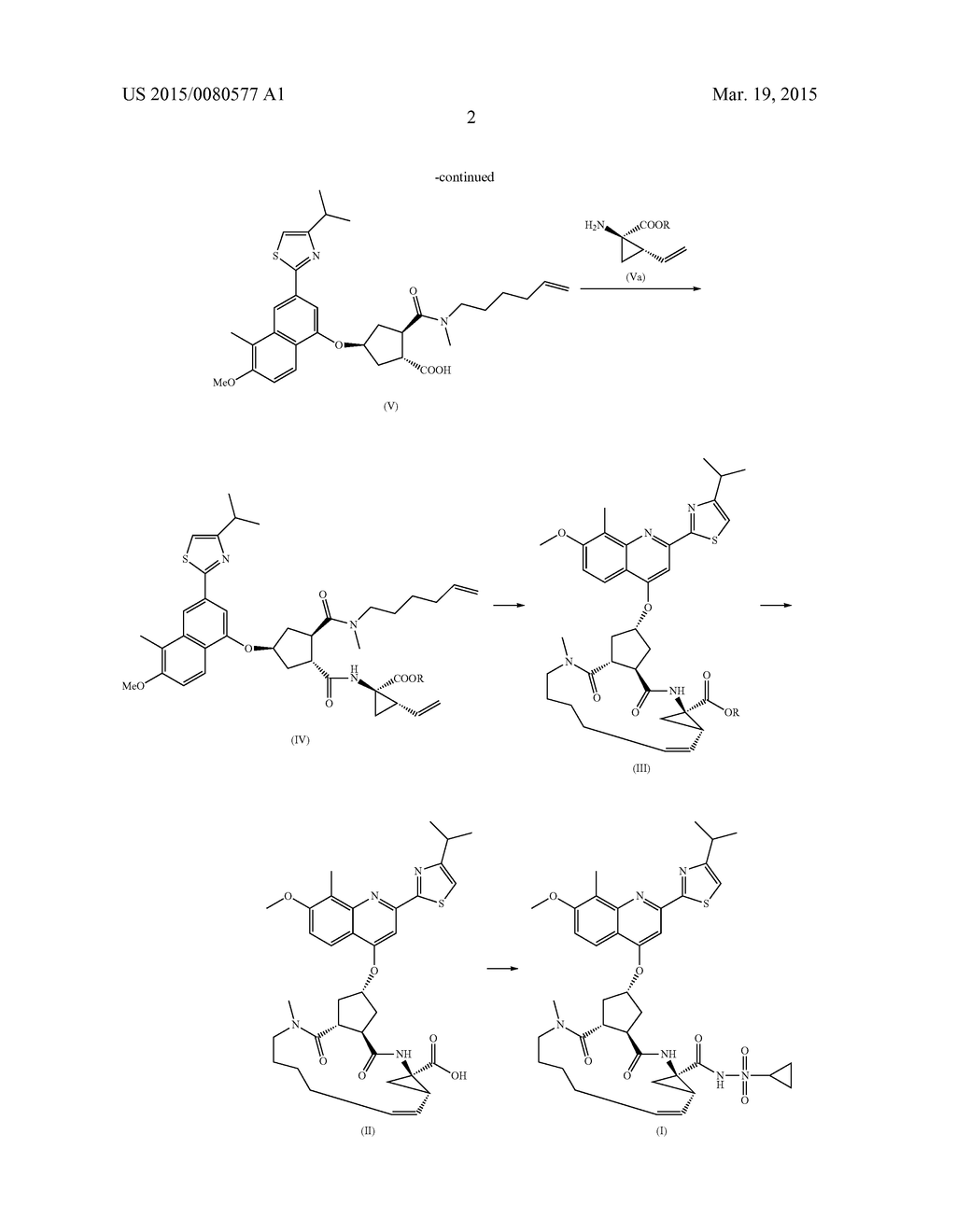 Processes and Intermediates for Preparing a Macrocyclic Protease Inhibitor     of HCV - diagram, schematic, and image 03