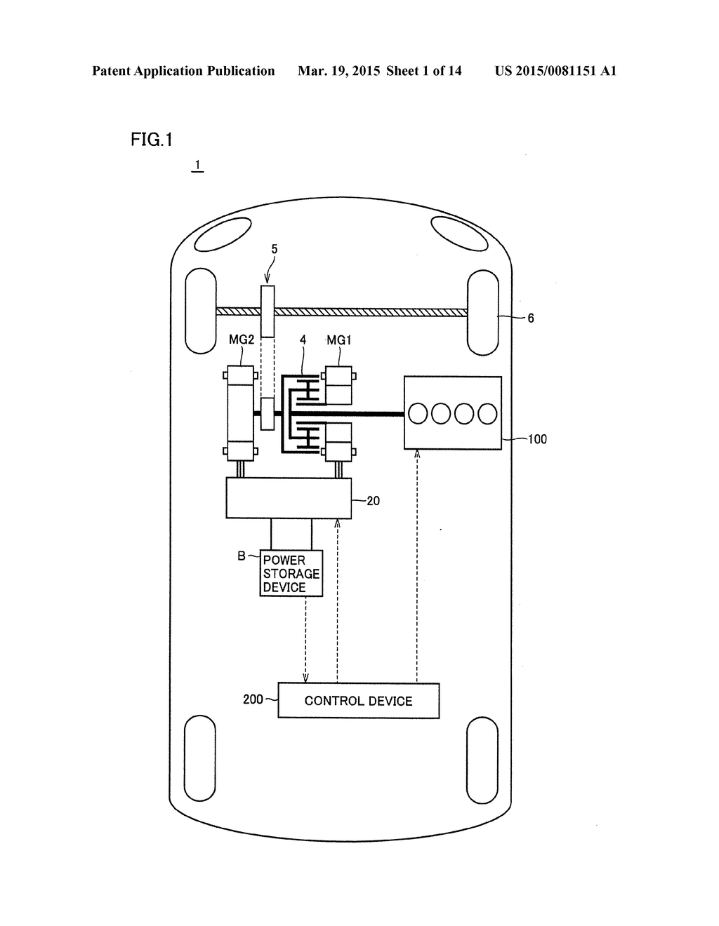 DEVICE AND METHOD FOR CONTROLLING A HYBRID VEHICLE - diagram, schematic, and image 02