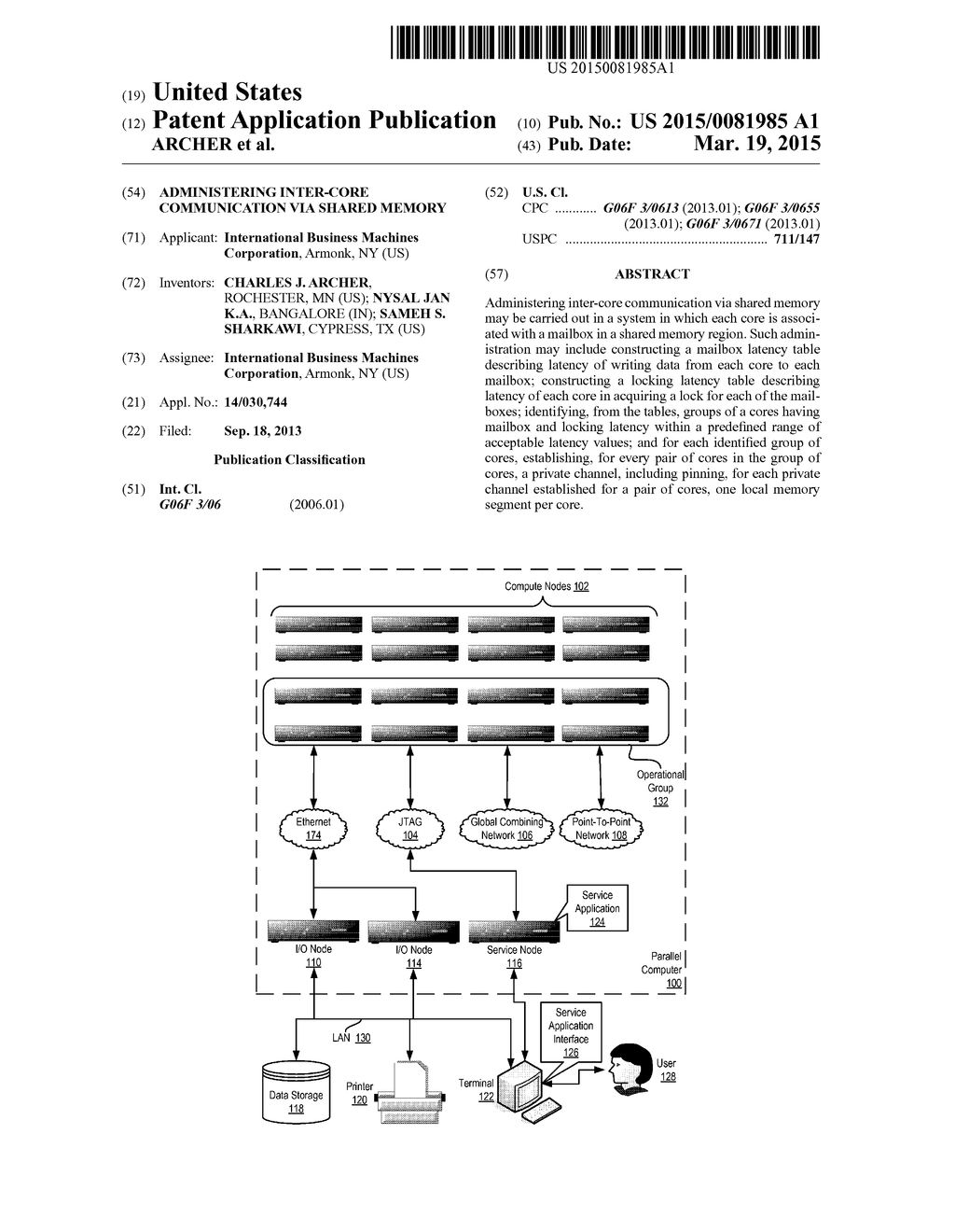 ADMINISTERING INTER-CORE COMMUNICATION VIA SHARED MEMORY - diagram, schematic, and image 01