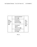 Semiconductor with Virtualized Computation and Switch Resources diagram and image