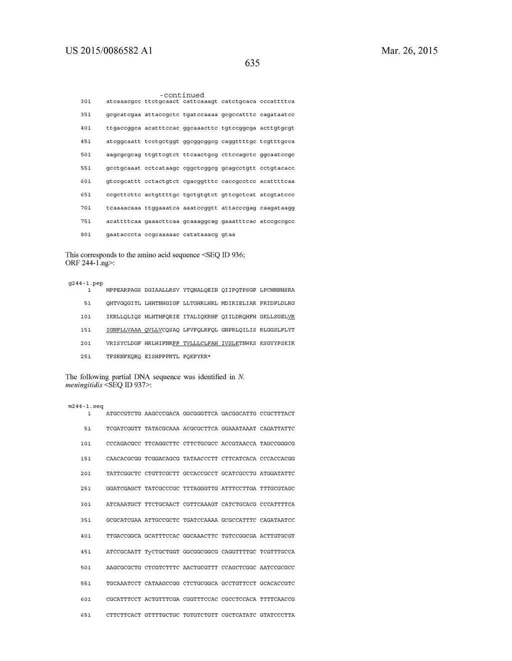 NEISSERIA MENINGITIDIS ANTIGENS AND COMPOSITIONS - diagram, schematic, and image 667