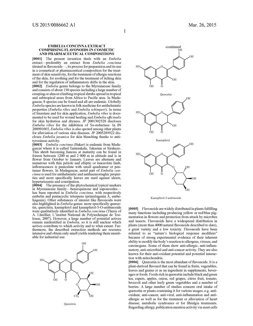 EMBELIA CONCINNA EXTRACT COMPRISING FLAVONOIDS IN COSMETIC AND     PHARMACEUTICAL COMPOSITIONS - diagram, schematic, and image 06