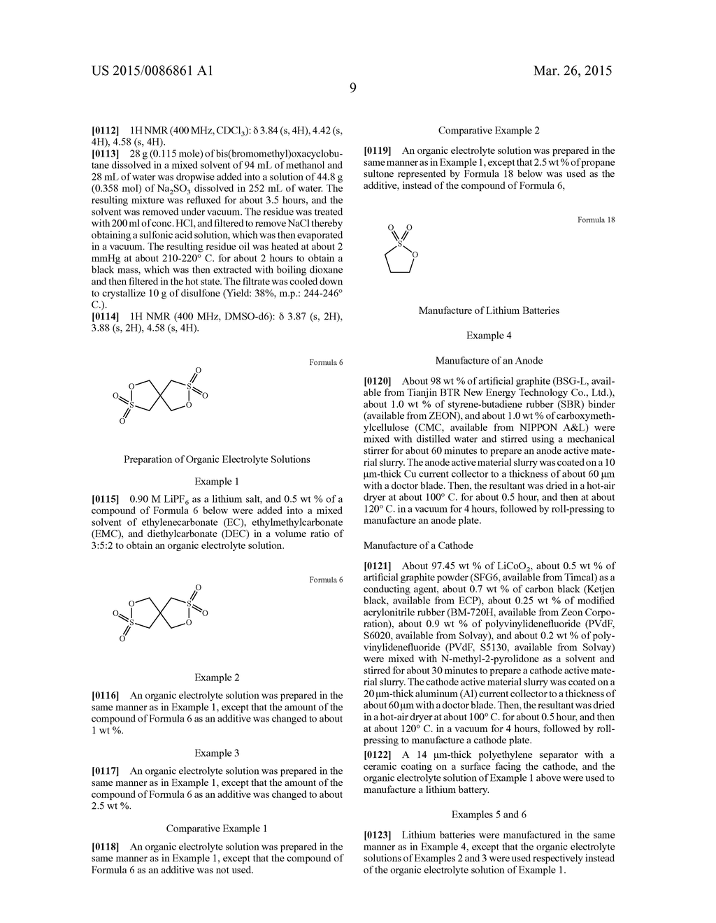 ADDITIVE FOR ELECTROLYTE OF LITHIUM BATTERY, ORGANIC ELECTROLYTE SOLUTION     COMPRISING THE SAME, AND LITHIUM BATTERY USING THE ORGANIC ELECTROLYTE     SOLUTION - diagram, schematic, and image 12