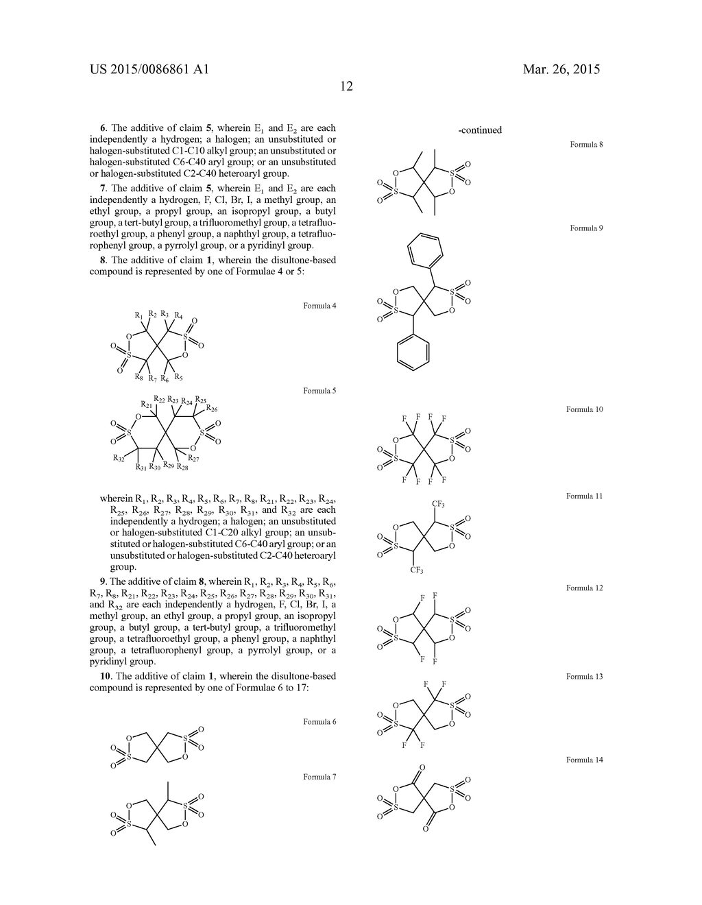 ADDITIVE FOR ELECTROLYTE OF LITHIUM BATTERY, ORGANIC ELECTROLYTE SOLUTION     COMPRISING THE SAME, AND LITHIUM BATTERY USING THE ORGANIC ELECTROLYTE     SOLUTION - diagram, schematic, and image 15