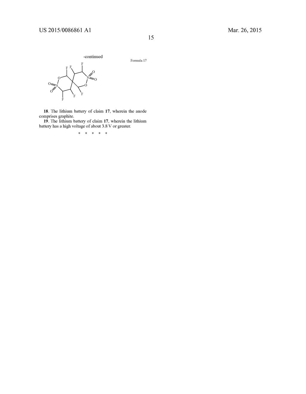 ADDITIVE FOR ELECTROLYTE OF LITHIUM BATTERY, ORGANIC ELECTROLYTE SOLUTION     COMPRISING THE SAME, AND LITHIUM BATTERY USING THE ORGANIC ELECTROLYTE     SOLUTION - diagram, schematic, and image 18