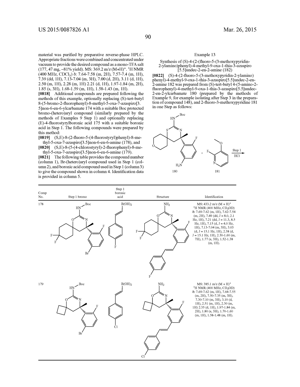 SPIROCYCLIC DIGYDRO-THIAZINE AND DIHYDRO-OXAZINE BACE INHIBITORS, AND     COMPOSITIONS AND USES THEREOF - diagram, schematic, and image 91