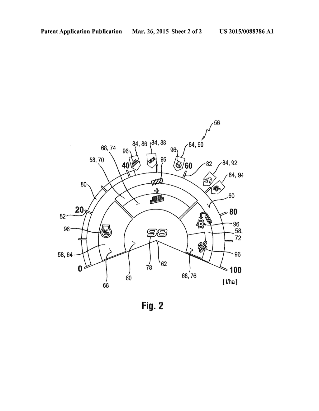 Agricultural working machine having a display device - diagram, schematic, and image 03