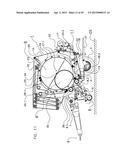 CONTINUOUS BALE FORMING APPARATUS WITH A PIVOTAL BALE SUPPORTING     CONSTRUCTION diagram and image