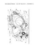 CONTINUOUS BALE FORMING APPARATUS WITH A PIVOTAL BALE SUPPORTING     CONSTRUCTION diagram and image