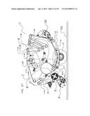 CONTINUOUS BALE FORMING APPARATUS WITH A PIVOTAL BALE SUPPORTING     CONSTRUCTION diagram and image