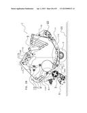 CONTINUOUS BALE FORMING APPARATUS WITH A PIVOTAL BALE SUPPORTING     CONSTRUCTION diagram and image