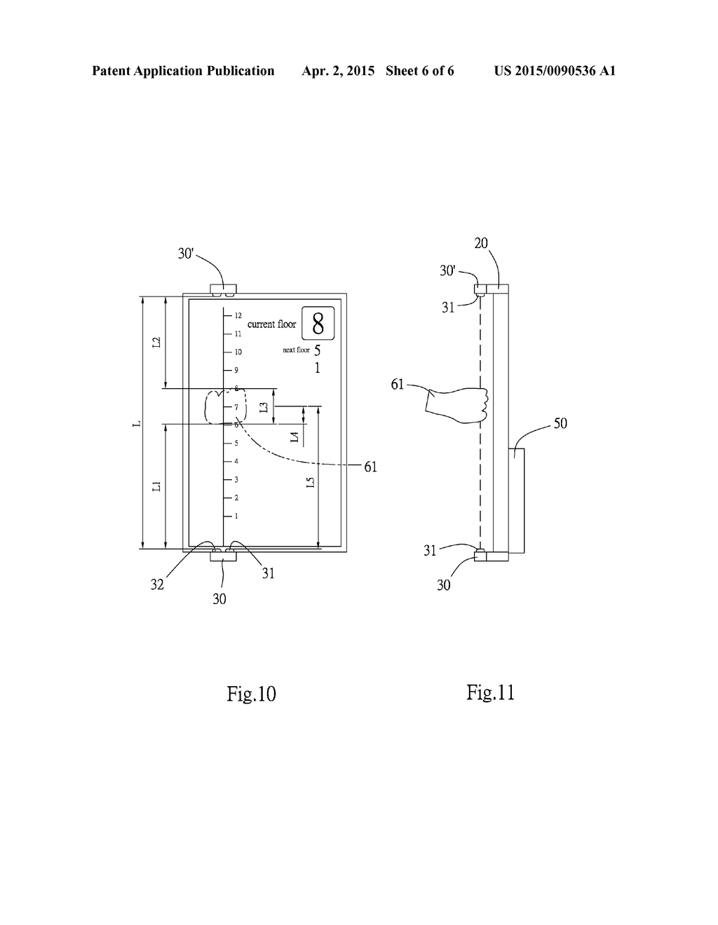 Touch-free control device for elevator - diagram, schematic, and image 07