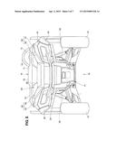 HOOD STRUCTURE FOR UNEVEN TERRAIN TRAVELING VEHICLE diagram and image