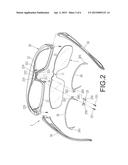 EYEGLASSES ABLE TO INSTANTLY INSTALL OR REMOVE LENS diagram and image