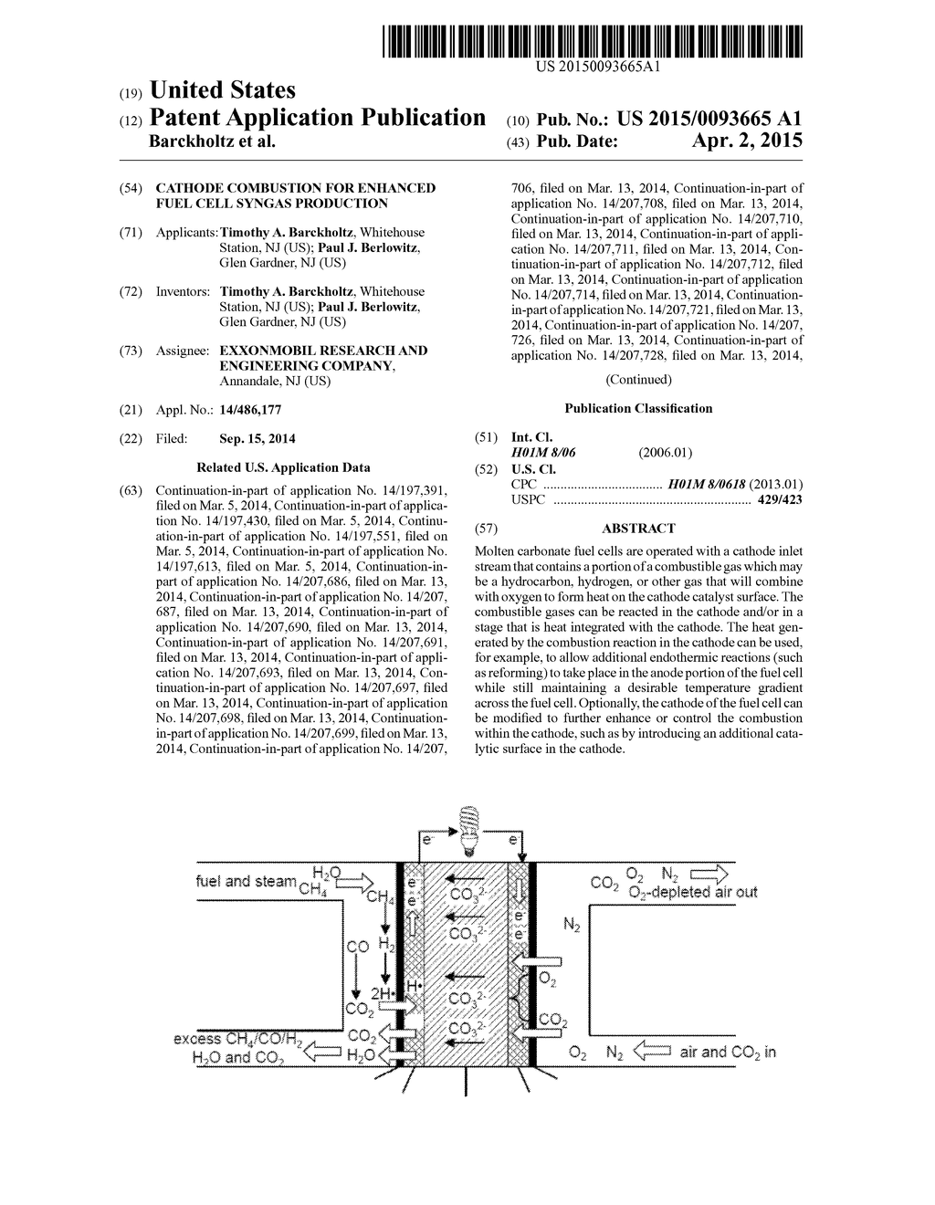 CATHODE COMBUSTION FOR ENHANCED FUEL CELL SYNGAS PRODUCTION - diagram, schematic, and image 01