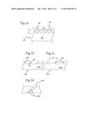 SURGICAL SUTURE MATERIAL WITH BARBS CUT INTO IT IN THE UNDRAWN STATE diagram and image