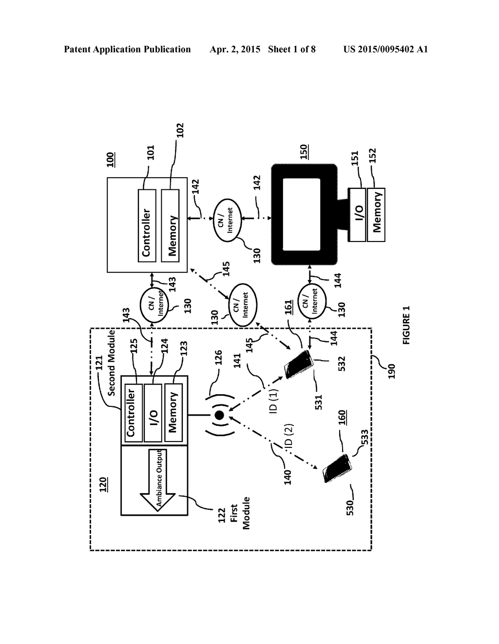 METHOD, SYSTEM AND APPARATUS FOR PROVIDING A MEDIATED SENSORY EXPERIENCE     TO USERS POSITIONED IN A SHARED LOCATION - diagram, schematic, and image 02