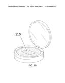 PRESSED COSMETIC POWDER CAKE DEVICES AND METHODS diagram and image