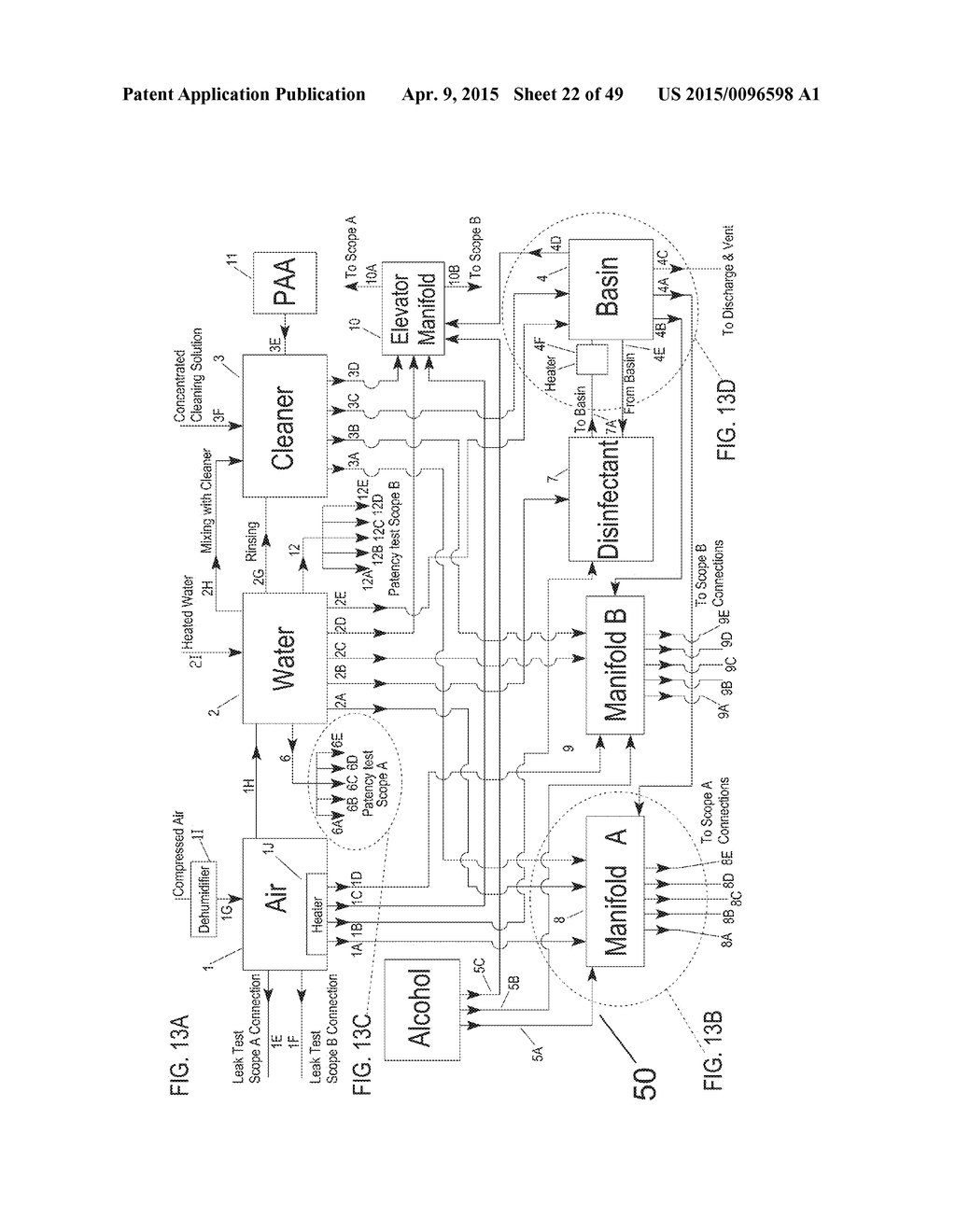 METHOD FOR CLEANING PASSAGEWAYS USING FLOW OF LIQUID AND GAS - diagram, schematic, and image 23