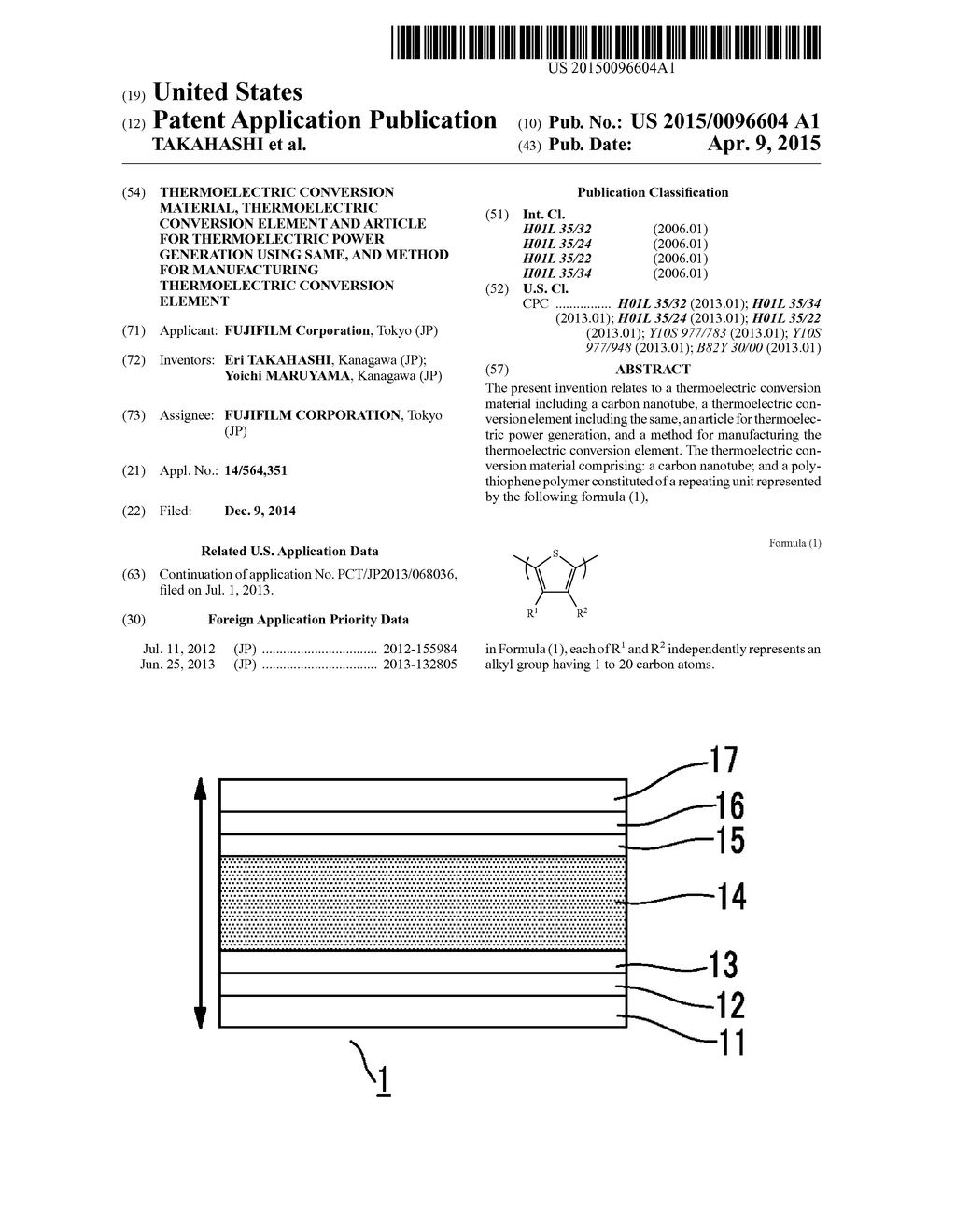 THERMOELECTRIC CONVERSION MATERIAL, THERMOELECTRIC CONVERSION ELEMENT AND     ARTICLE FOR THERMOELECTRIC POWER GENERATION USING SAME, AND METHOD FOR     MANUFACTURING THERMOELECTRIC CONVERSION ELEMENT - diagram, schematic, and image 01