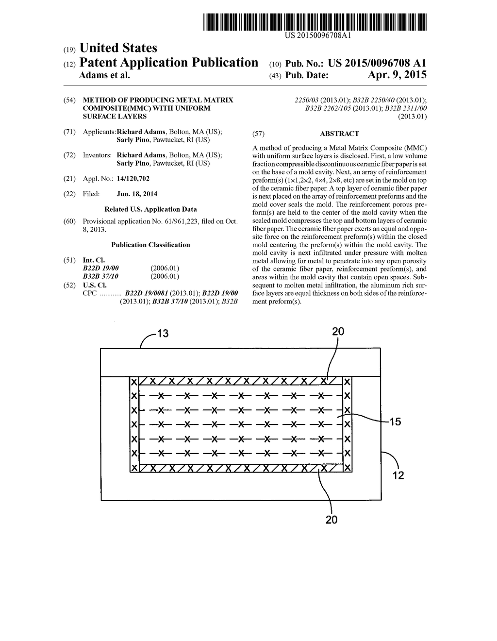 Method of producing metal matrix composite(MMC) with uniform surface     layers - diagram, schematic, and image 01