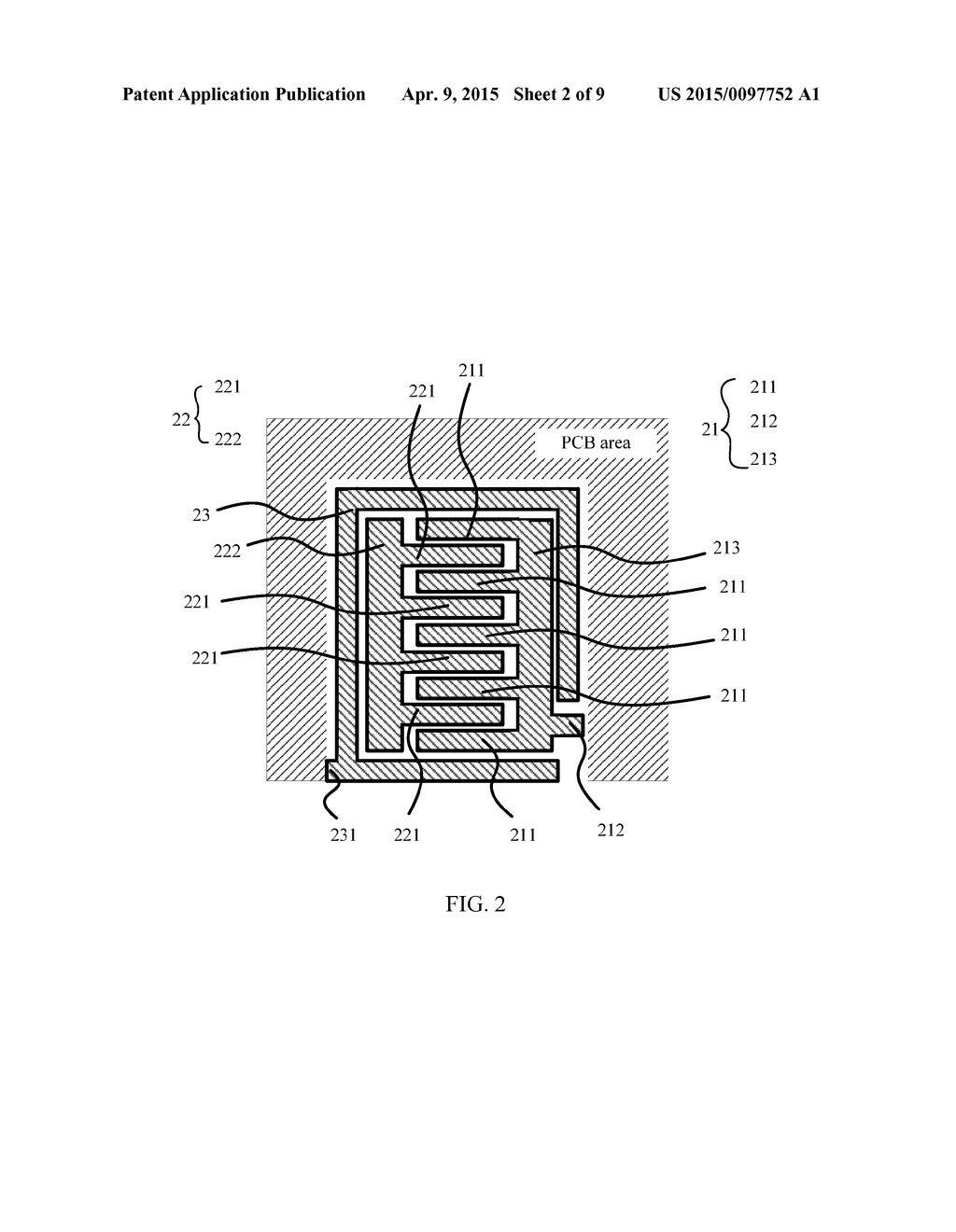 Printed Circuit Board Antenna and Printed Circuit Board - diagram, schematic, and image 03