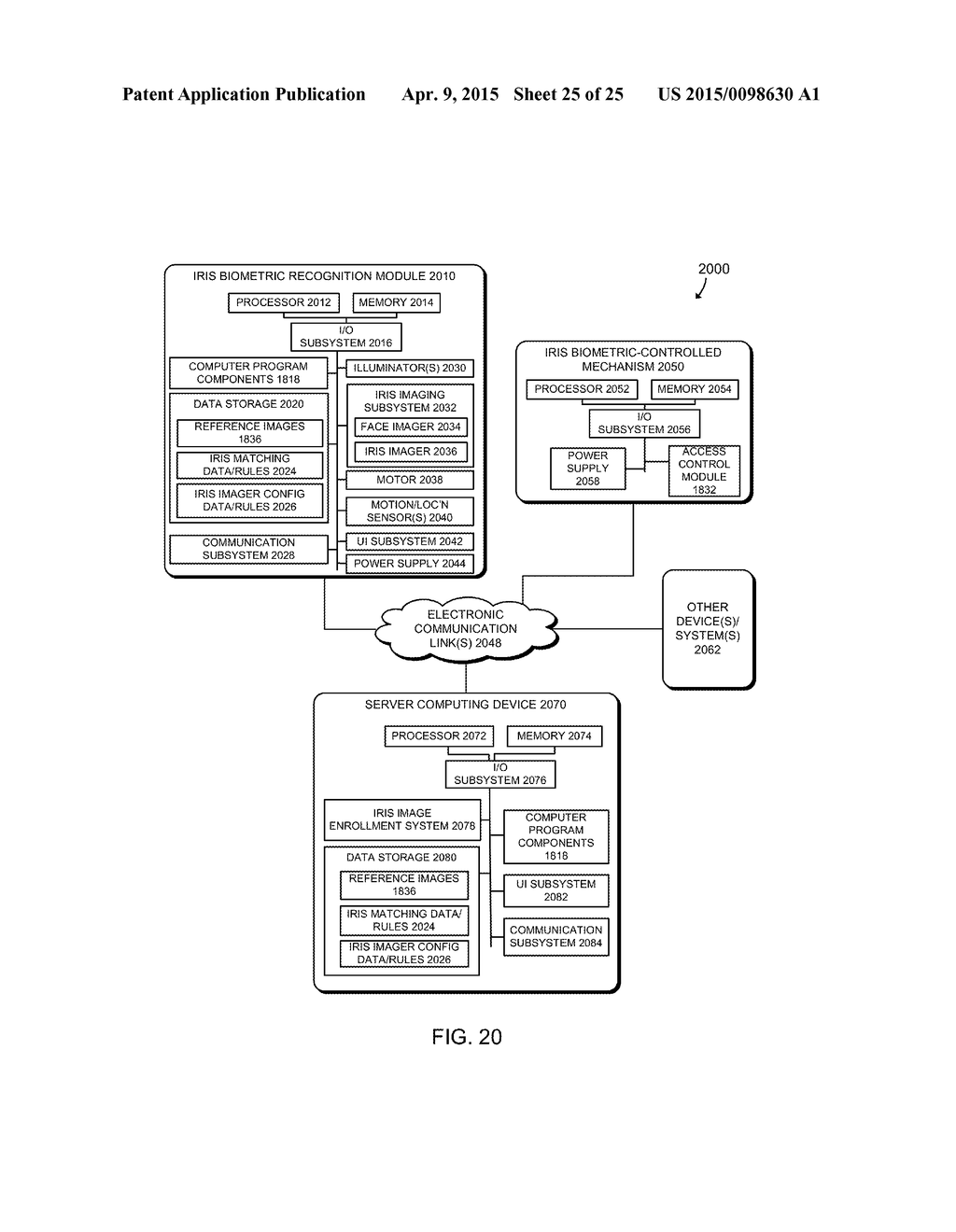 IRIS BIOMETRIC RECOGNITION MODULE AND ACCESS CONTROL ASSEMBLY - diagram, schematic, and image 26