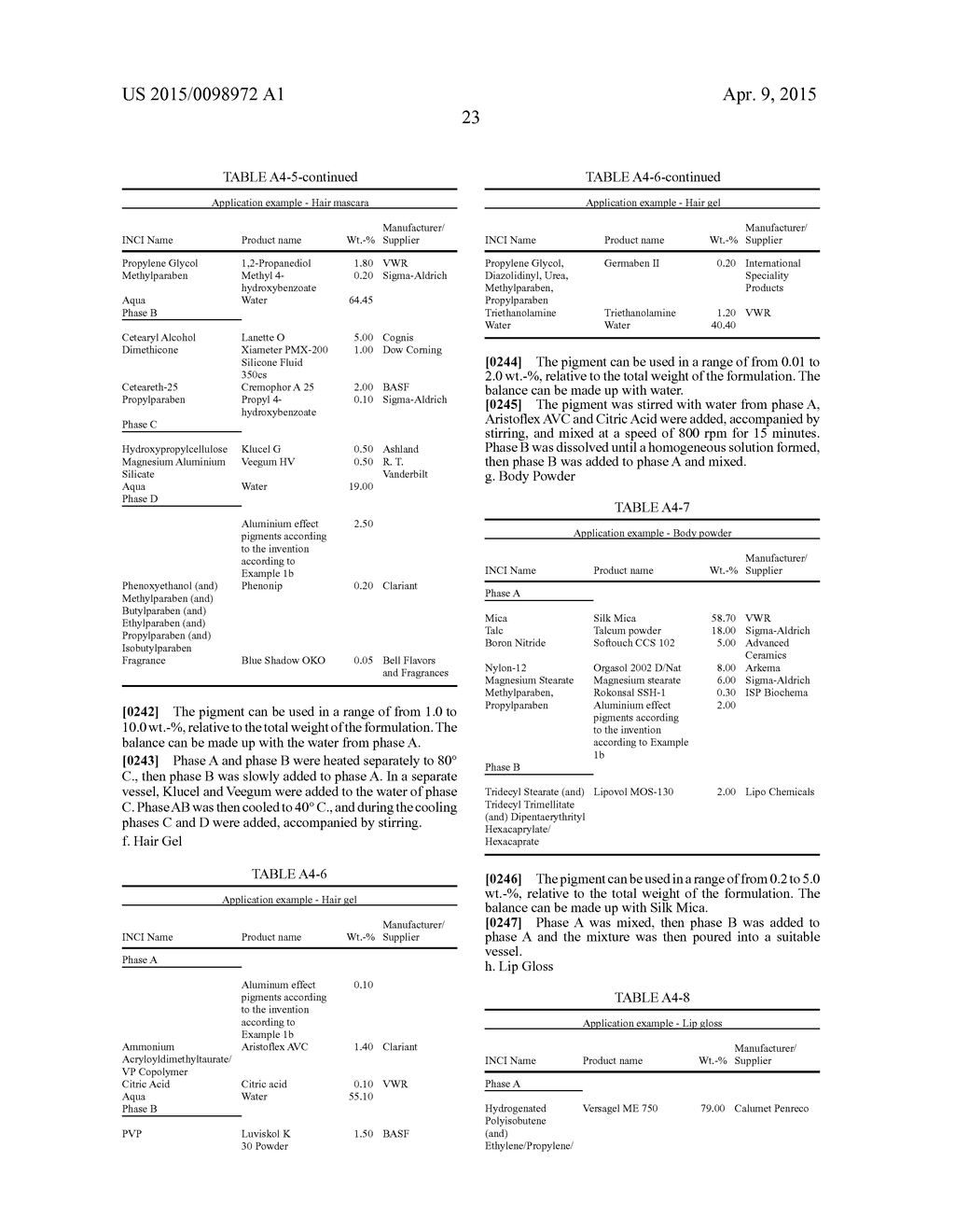 Coated, Wet-Chemically Oxidized Aluminum Effect Pigments, Method for the     Production Thereof, Coating Agent and Coated Object - diagram, schematic, and image 32