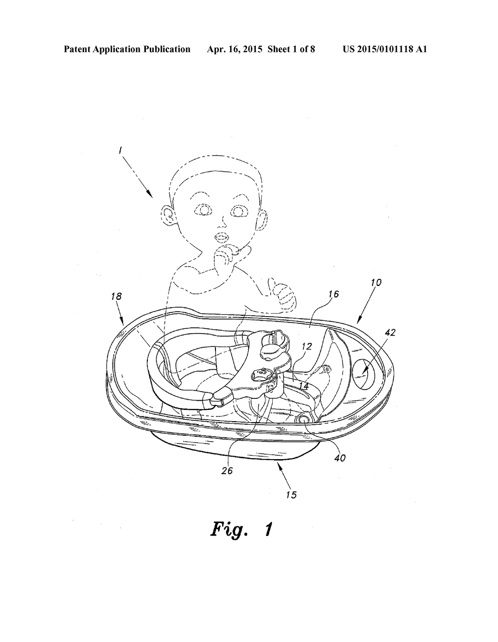 COMBINATION INFANT BATHTUB AND SEAT - diagram, schematic, and image 02