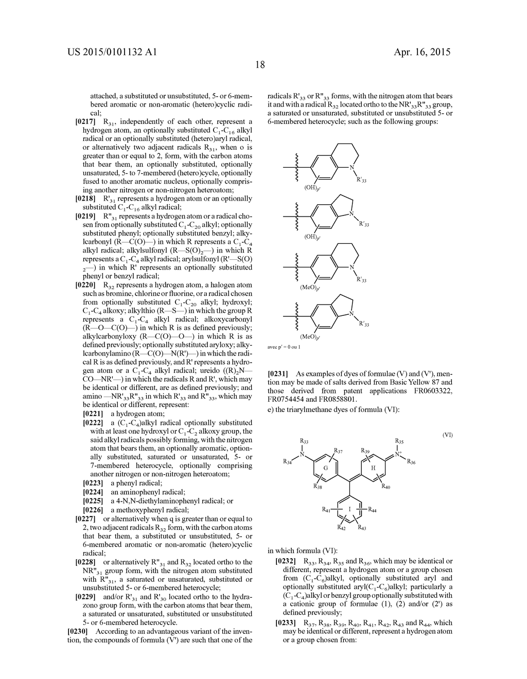 CATIONIC DYE BEARING AN ANIONIC ORGANIC COUNTERION, DYE COMPOSITION     COMPRISING THEM AND PROCESS FOR DYEING KERATIN USING THESE DYES - diagram, schematic, and image 19